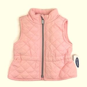 Old Navy Toddler Pink Quilted Vest.